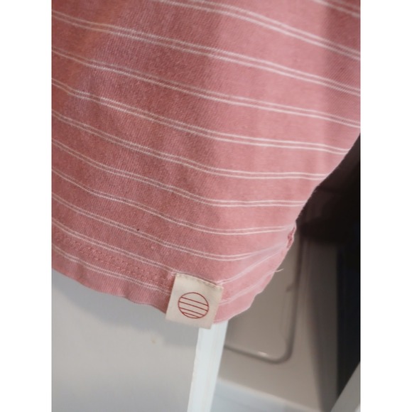 Marine Layer Polo Shirt Mens Size XL Striped Tencel Cotton - Picture 3 of 4